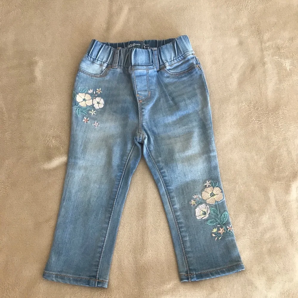 GAP Baby Flower Jeggings - Size 18-24 Months